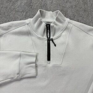 LEGENDS Highland 1/4 Zip Pullover Sweatshirt Men L Beige Midweight Fleece